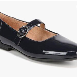 Naturalizer Kelly Mary Jane Patent Flats in Navy, Size 6.5 W